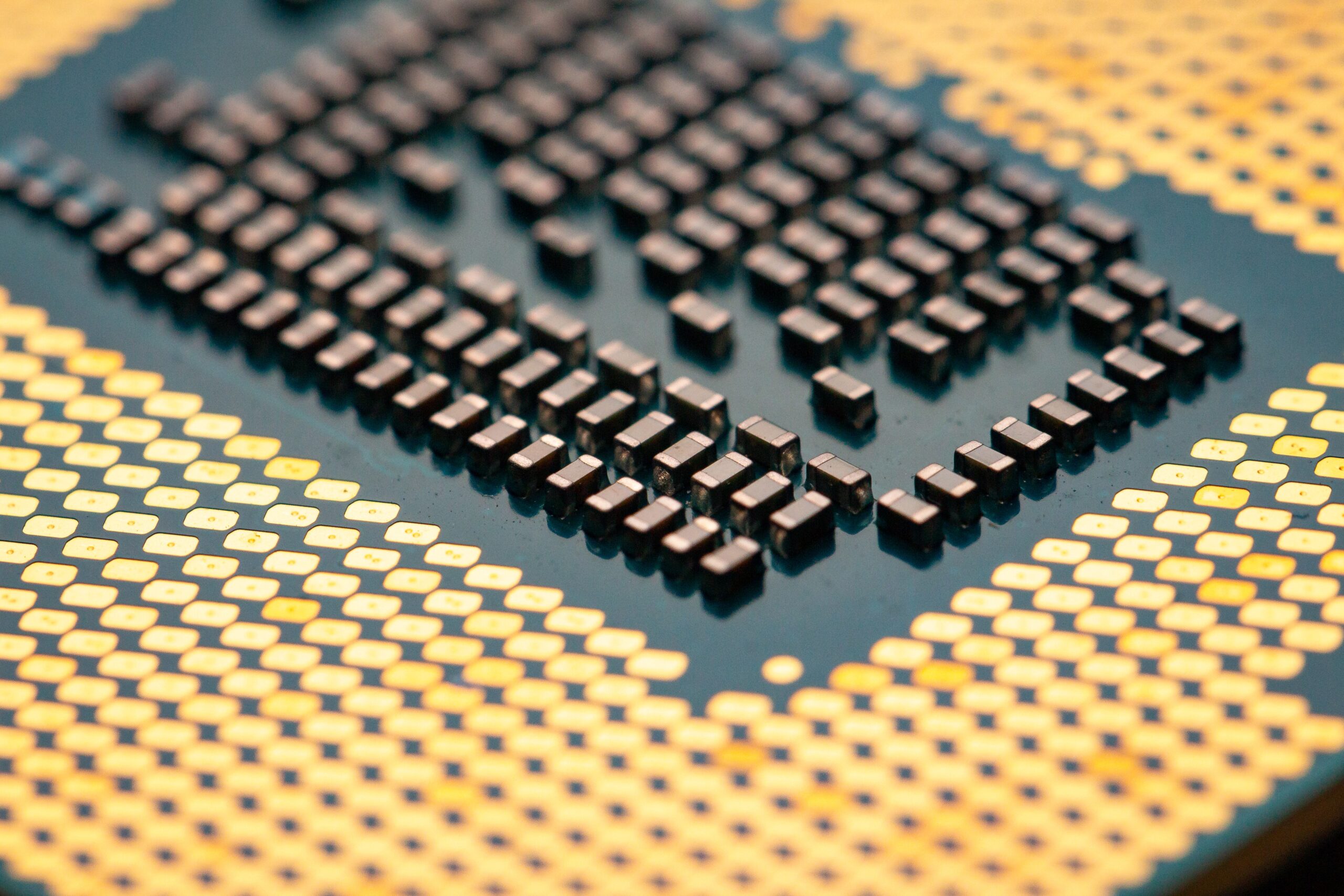 Closeup of a CPU