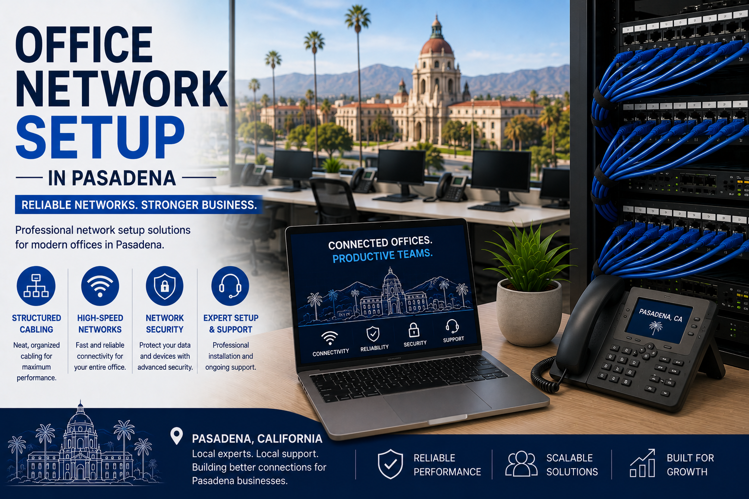 Office Network Setup in Pasadena